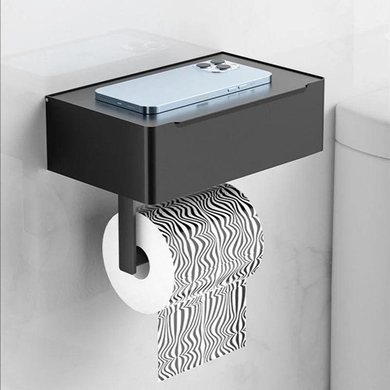 Suporte Papel Higiênico e Lenço Umedecido com Porta Celular.
