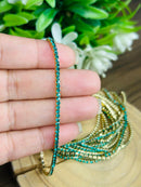 Conjunto de Pulseira Strass Verde Banhada em Ouro 18k