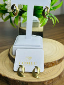 Brinco Lua Lisa Banhado a Ouro 18k