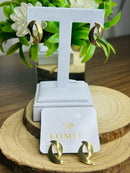 Brinco Lua Lisa Banhado a Ouro 18k