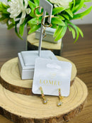 Brinco Argolinha com Zircônia Cravada e Ponto de Luz Banhado a Ouro 18k