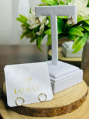 Brinco Mini Arco Escovado Banhado a Ouro 18k