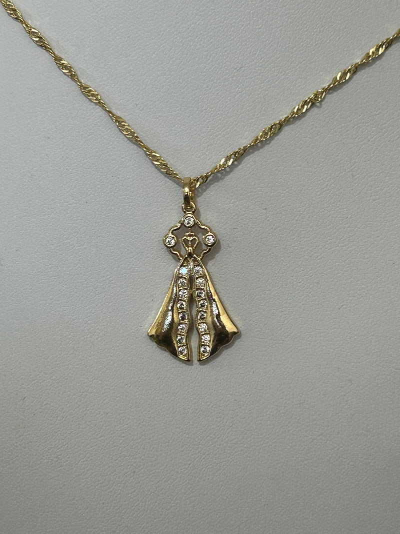 Corrente Nossa Senhora Aparecida Banhado 18k