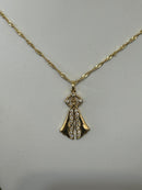 Corrente Nossa Senhora Aparecida Banhado a Ouro 18k