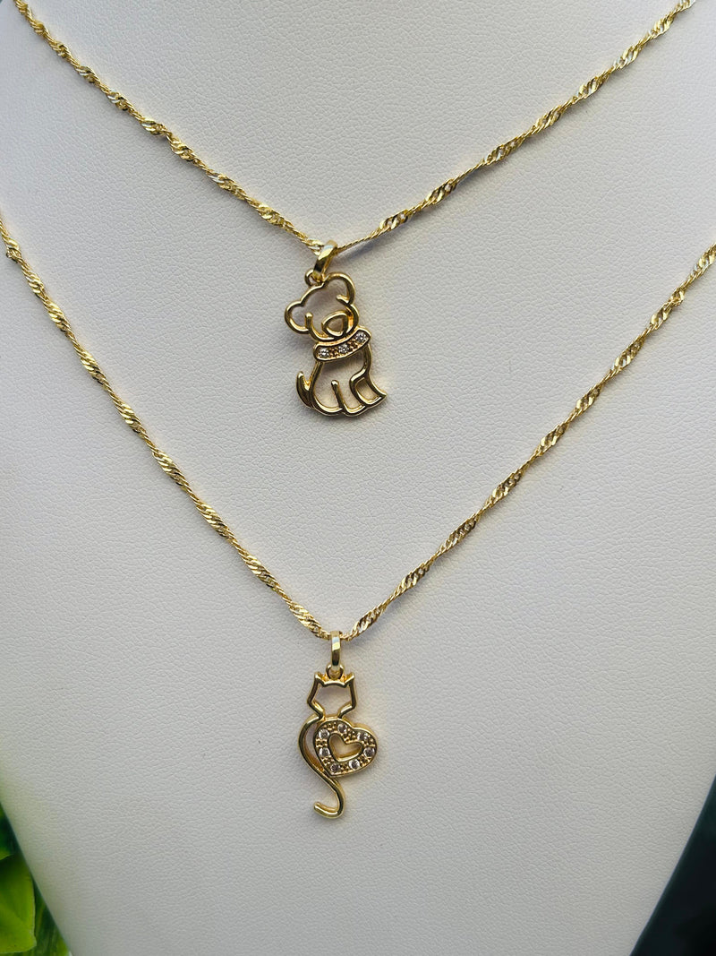 Corrente Pingente Doguinho Banhado a Ouro 18K