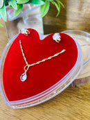 Conjunto Ponto de Luz Banhado a Ouro 18k