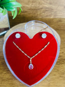 Conjunto Ponto de Luz Banhado a Ouro 18k