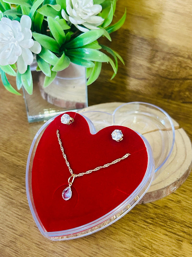 Conjunto Ponto de Luz Banhado a Ouro 18k