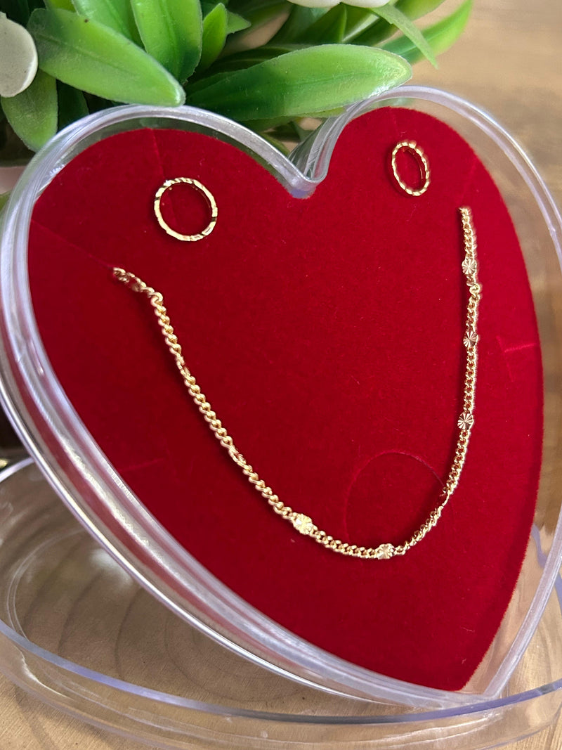 Conjunto Grumê Banhado a Ouro 18k