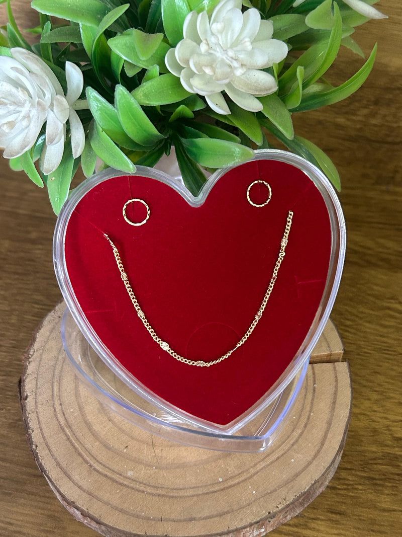 Conjunto Grumê Banhado a Ouro 18k