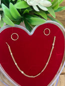 Conjunto Grumê Banhado a Ouro 18k