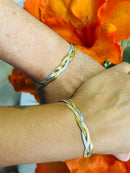 Pulseira Trançada Unissex Ela e Ele Folheada a Ouro