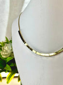 Colar Cubinhos Geométrico Folheado