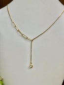 Colar Gravatinha com Ponto de Luz Banhado em Ouro 18k