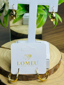 Brinco Argolinha Lisa Oval Banhado a Ouro 18k