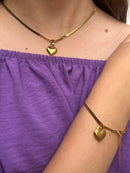 Colar Coração Fechado Folheado