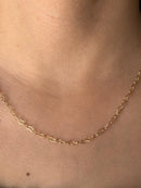 Corrente Romântica Corações Banhada em Ouro 18k