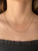 Corrente Romântica Corações Banhada em Ouro 18k