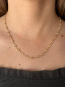 Colar Elegance com Pedras Cristal Banhado em Ouro 18k