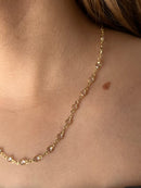 Colar Elegance com Pedras Cristal Banhado em Ouro 18k