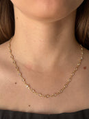 Colar Elegance com Pedras Cristal Banhado em Ouro 18k