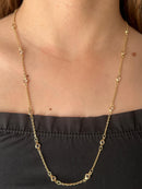 Colar Tiffany com Pedras Banhada em Ouro 18k