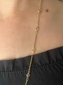 Colar Tiffany com Pedras Banhada em Ouro 18k