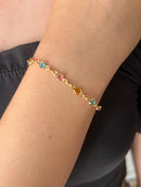 Conjunto Color Singelo Banhado em Ouro 18k