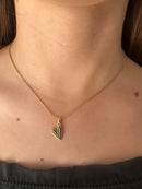 Conjunto Coração Esticadinho Com Zircônia Preto Banhado a Ouro 18K