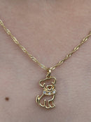 Corrente Pingente Doguinho Banhado a Ouro 18K