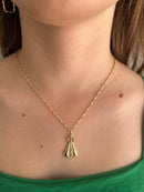 Corrente Nossa Senhora Aparecida Banhado a Ouro 18k