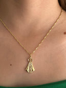 Corrente Nossa Senhora Aparecida Banhado a Ouro 18k