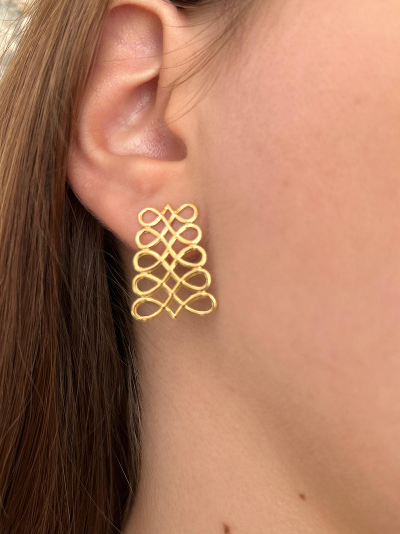 Brinco Inpiração Ellos Banhado a Ouro 18k