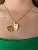 Corrente Coração Relicário Banhado a Ouro 18K