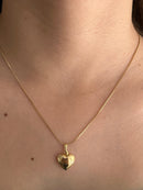 Corrente Pingente Coração Apaixonado Banhado a Ouro 18k