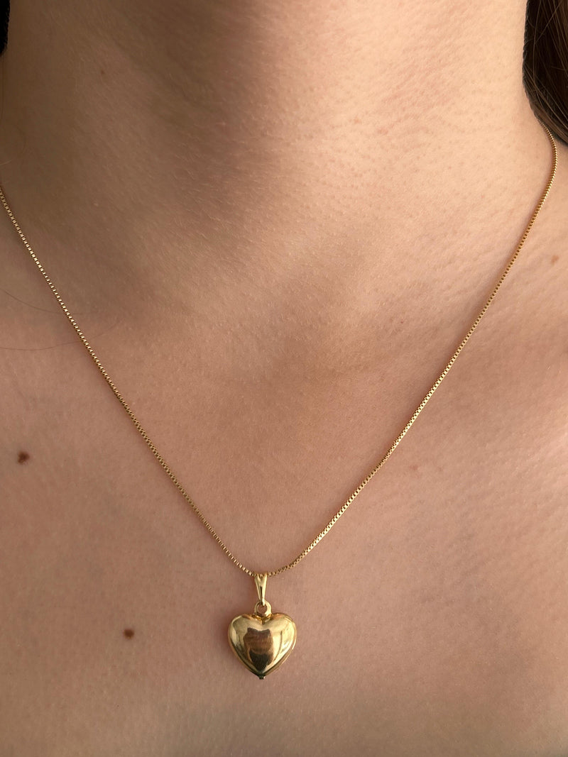 Corrente Pingente Coração Apaixonado Banhado a Ouro 18k