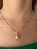 Corrente Pingente Perola Aramado Banhado a Ouro 18k