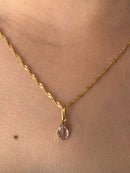 Corrente com Pingente Ponto de Luz Banhado a Ouro 18k