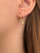 Brinco Argolinha Ponto de Luz Banhado a Ouro 18K