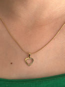 Corrente com Pingente Coração Banhado a Ouro 18K