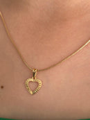 Corrente com Pingente Coração Banhado a Ouro 18K
