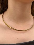 Colar Choker Aro Escovado Folheado