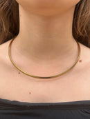 Colar Choker Aro Escovado Folheado