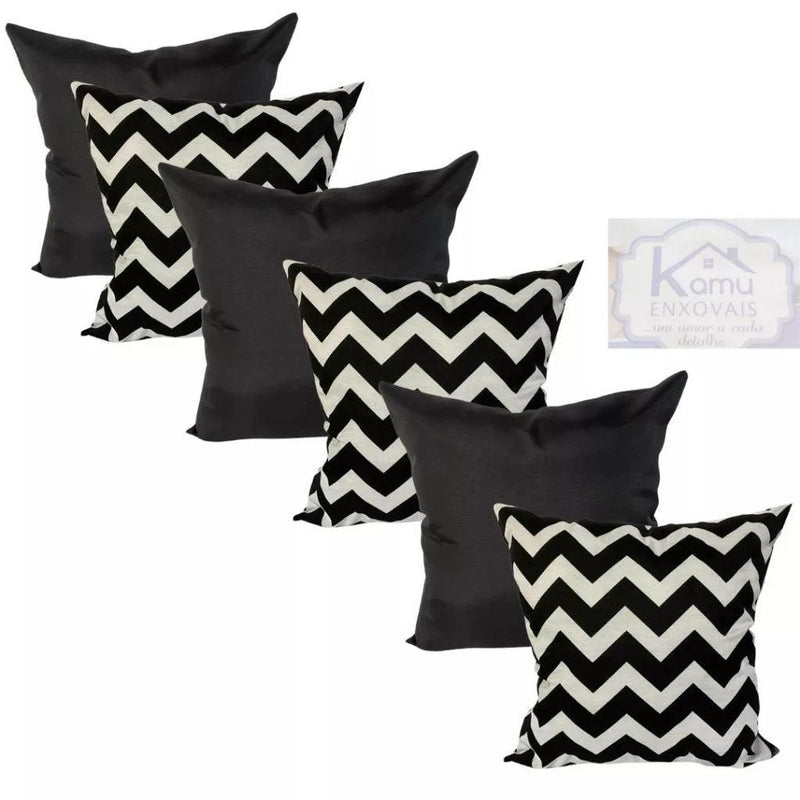 Almofadas Kit 6 Peças Cheias Decorativas 48x48cm.