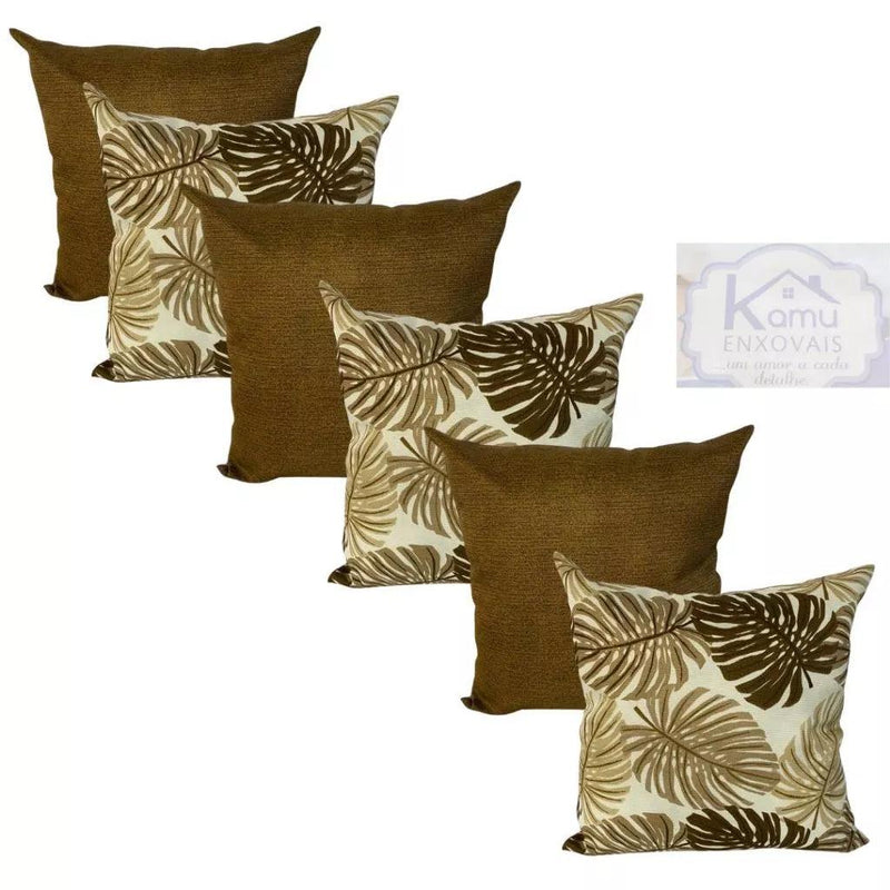 Almofadas Kit 6 Peças Cheias Decorativas 48x48cm.