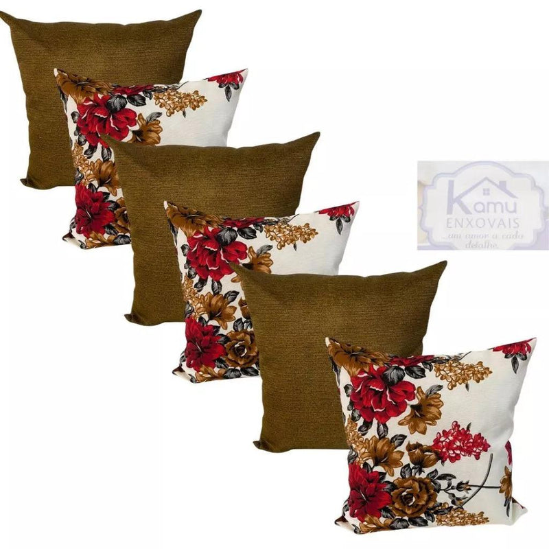 Almofadas Kit 6 Peças Cheias Decorativas 48x48cm.