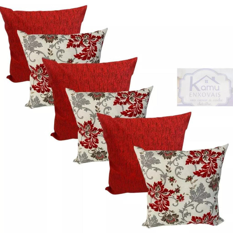 Almofadas Kit 6 Peças Cheias Decorativas 48x48cm.