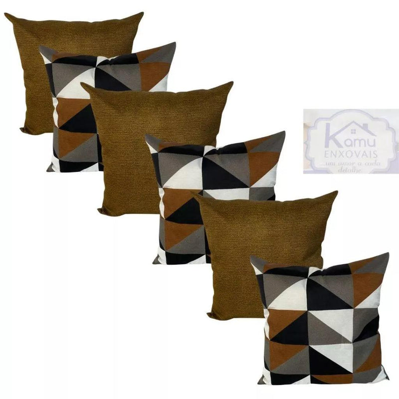 Almofadas Kit 6 Peças Cheias Decorativas 48x48cm.
