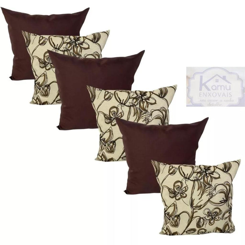 Almofadas Kit 6 Peças Cheias Decorativas 48x48cm.