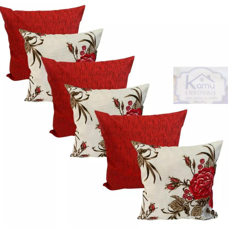 Almofadas Kit 6 Peças Cheias Decorativas 48x48cm.